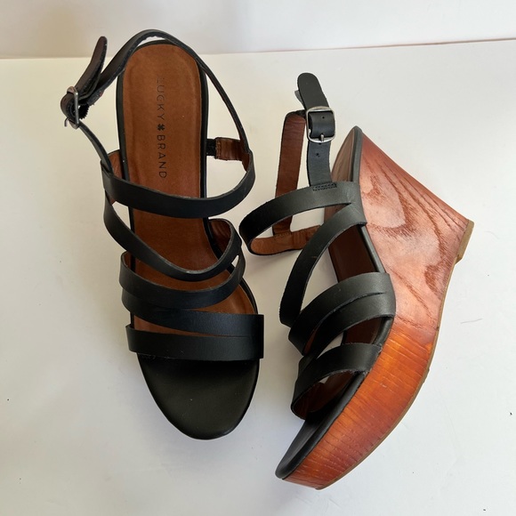 Women's Lucky Brand Larinaa Platform Wedge Sandal. Size 10 - Picture 4 of 9